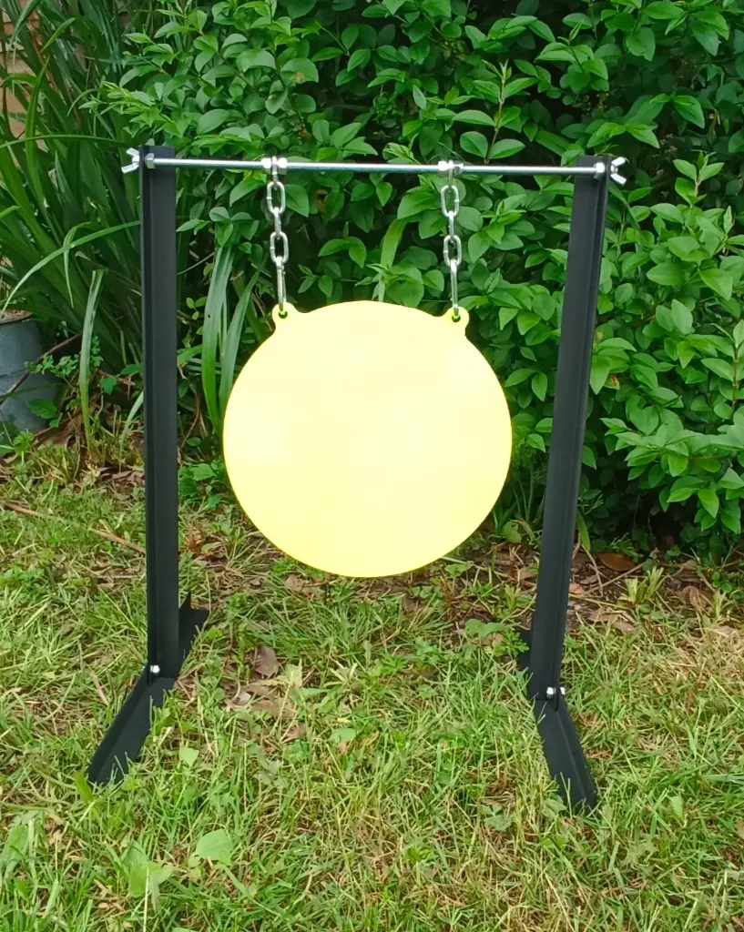 [RG-ROUND-10inch-with stand-3mm] Airgun 10" Round Gong Airgun Target - long range shooting-heavy