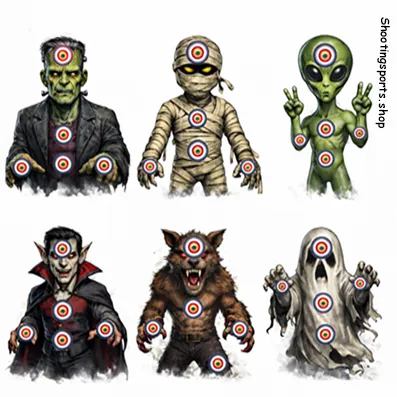 [SSSTGTV001A] 6 Monster Targets (25, 140mm x 140mm)