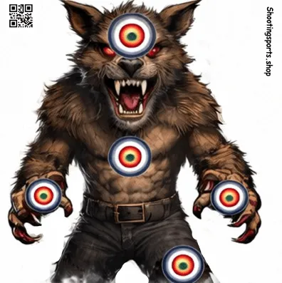 [SSSTGTV012A] Werewolf Monster Targets (25, 140mm x 140mm)
